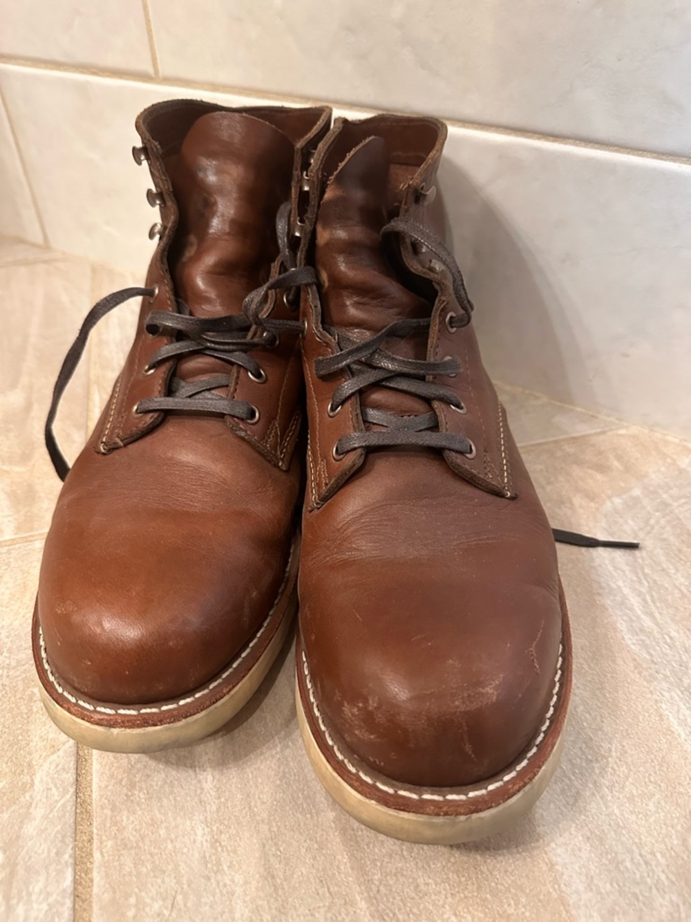 Wolverine 1000 mile Brown Leather Lace-Up Work Boots